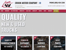 Tablet Screenshot of crookmotors.com